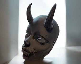Oni Japanese Mask | Female Demon Mask DIY