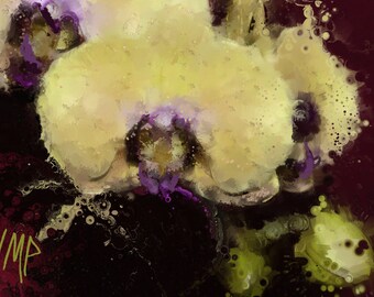 Digital Download Print "Orchid" - print of an original artwork by Lisa Purcell