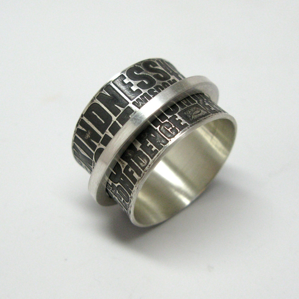 Christian Meditation Spinner Ring Etsy