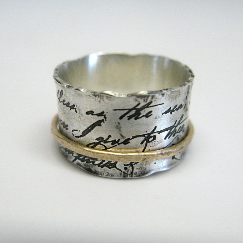Juliet Spinner Ring in Sterling Silver and Gold image 2