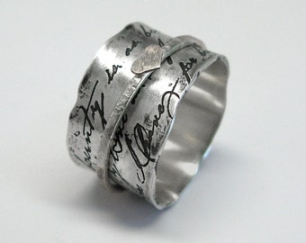 Juliet Spinner Ring in Sterling Silver with Sterling, Copper or Brass Spinner