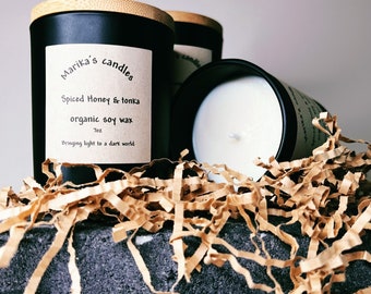 Spiced Honey Tonka Soy Candle: Autumn Ember, Hand-Poured