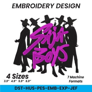 Kpop Saja Boys Embroidery Design, Demon Hunter Embroidery Pattern, Instant Download, Embroidery PES EMB JEF, Anime Lovers Gift, Hoop 4x4