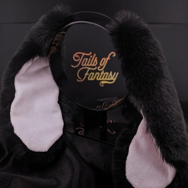 Czarne uszy królika - miękkie