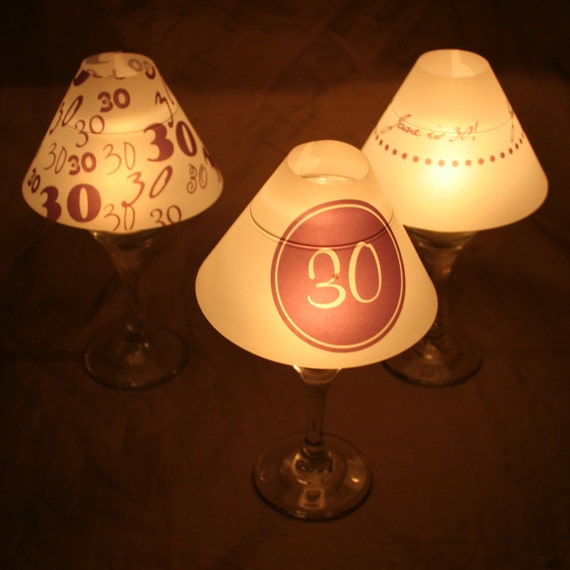 Wine Glass Luminary Lamp Shade Set Of 6 Etsy