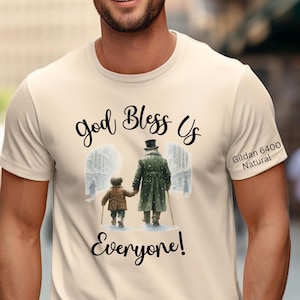 God Bless Us Everyone T- Shirt| Tiny Tim T-Shirt | Christmas Carol T-Shirt| Charles Dickens T-Shirt| Scrooge Christmas Carol