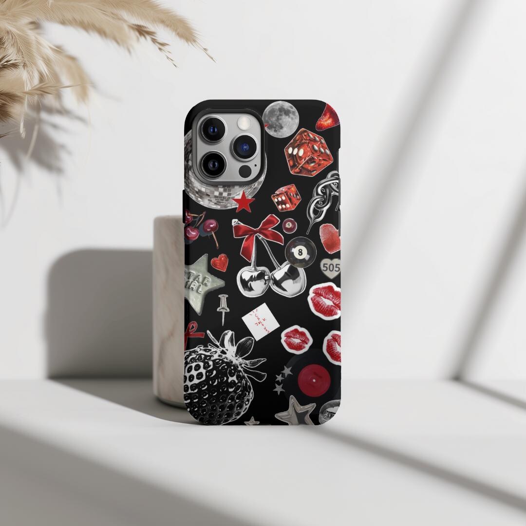 Cherry Bomb Edgy Collage Magsafe Tough Case Dark Coquette Y2K Rocker ...