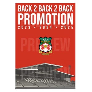 Wrexham FC-promotieposter 2024/25 | A4-formaat | EFL-promotie | Voetbalmuurkunst | Perfect cadeau voor Wrexham-fans