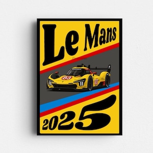 Le Mans Sieger Poster | 24 Stunden von Le Mans Wandkunst | Rennwagen-Druck | Motorsport Geschenk | Endurance Racing Dekor