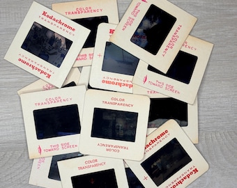 20 Vintage 1960s Kodachrome Slides for Junk Journals, Collage Art, Mixed Media
