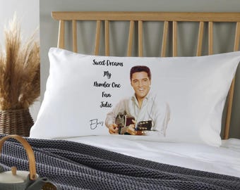 Elvis Smile bedtime Fan Pesonalised Pillowcase