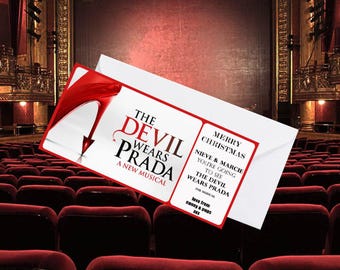 Theatre Show Gift Card Personalised The Devil Wears Prada