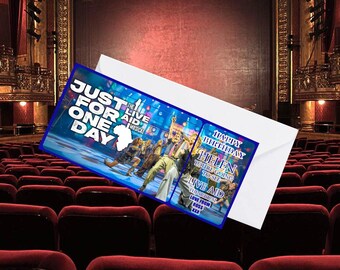 Theatre Show Gift Card Personalised Theatre Ticket Gift Live Aid  Musical