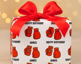 Boxing Glove Personalised Wrapping Paper