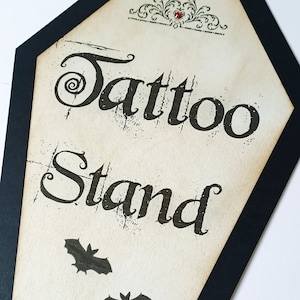 Gothic Wedding Signs, Tattoo Sign, Halloween Sign, Halloween Weddings, Gothic Decor, Tattoo Stand Sign