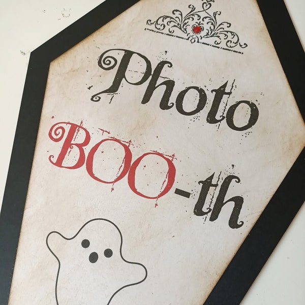 Photo Booth Sign, Boo Signs, Photo Props Sign, Coffin Signs, Halloween Photo Sign, Halloween Weddings, Ghost Signs, Bats Signs