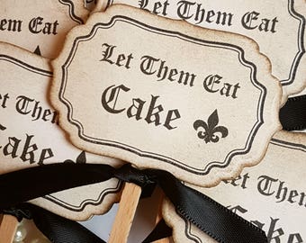 Let Them Eat Cake, Cupcake Toppers, Halloween Tags, Halloween Weddings,