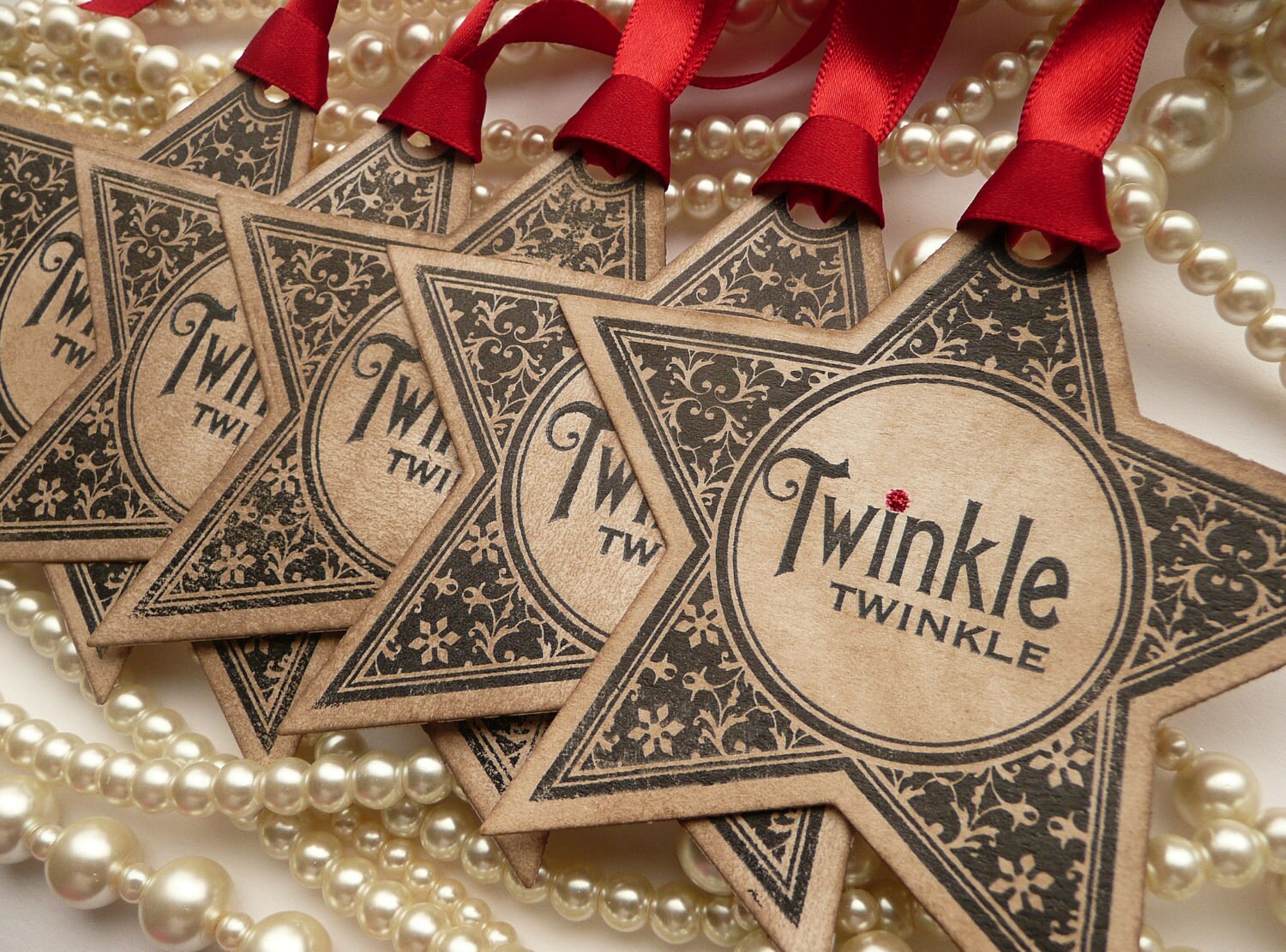 Christmas Tags Christmas Star Tags Party Favor Tags Wedding - Etsy