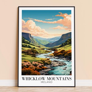 Impressão de Wicklow – pôster de arte de parede da Irlanda, impressão costeira do campo, decoração para casa, presente de inauguração de casa de casamento, com ou sem moldura, personalizado