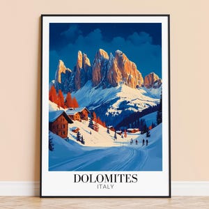 Dolomites Print – Italy Mountain Wall Art, Dolomites Poster, Framed or Unframed Home Decor, Wedding and Housewarming Gift, Personalised