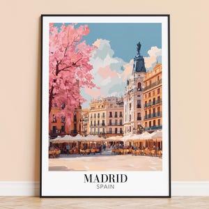Madrid Print – Spain Wall Art Poster, Spain Travel Print, Home Decor, Wedding & Housewarming Gift, Framed or Unframed, Personalised