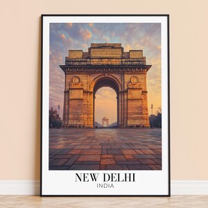 New Delhi Print – India Wall Art Poster, South Asia Travel Print, Home Decor, Wedding & Housewarming Gift, Framed or Unframed, Personalised