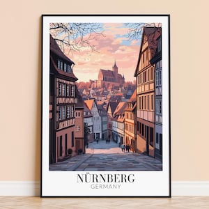 Nurnberg Print – Germany Wall Art Poster, Bavarian Travel Print, Home Decor, Wedding & Housewarming Gift, Framed or Unframed, Personalised