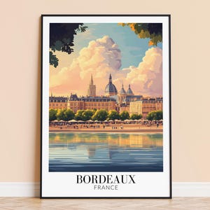 Bordeaux Print – France Travel Wall Art, Bordeaux Vineyard Poster, Framed / Unframed Home Decor, Wedding and Housewarming Gift, Personalised