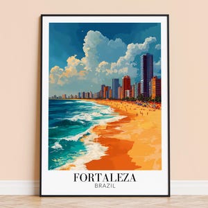 Fortaleza Print – Brazil Travel Wall Art, Fortaleza City Poster, Framed or Unframed Home Decor, Wedding and Housewarming Gift, Personalised