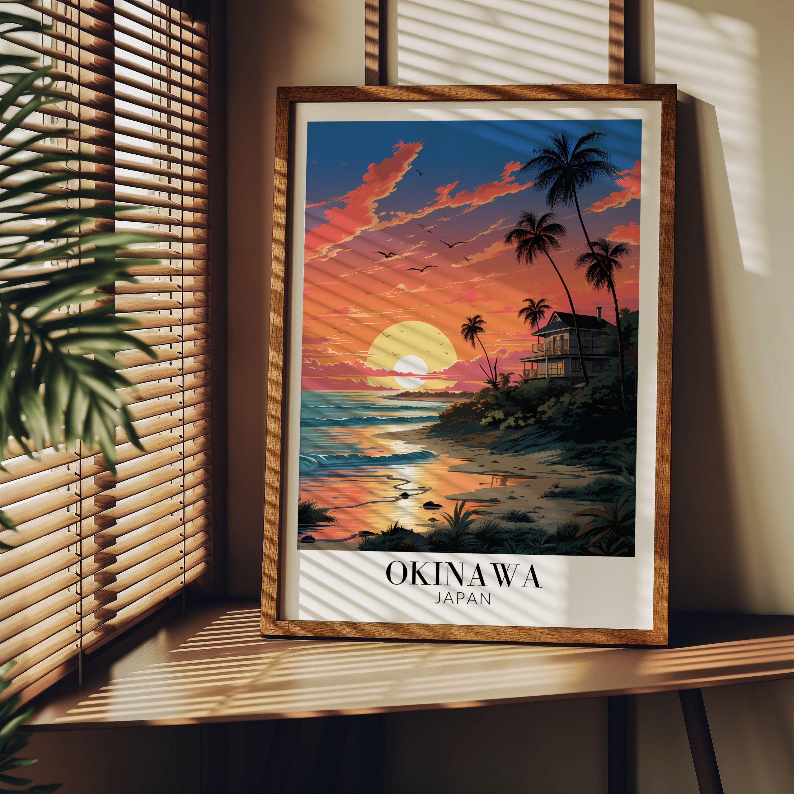 Okinawa Japan Art Print – Tropical Island Sunset Poster, Travel