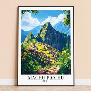 Machu Picchu Print – Peru Wall Art Poster, South America Travel Print, Home Decor, Wedding Gift, Framed or Unframed, Personalised