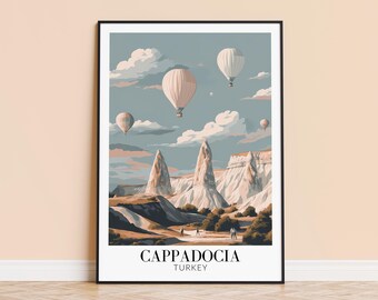 カッパドキア トルコ 山の風景 水彩画 - Etsy 日本