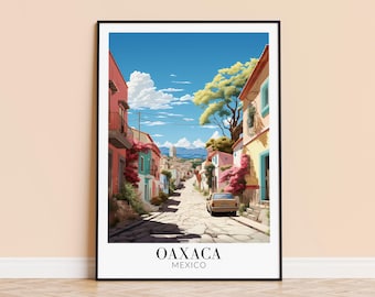 Oaxaca Mexico Art Print – Travel Poster, Personalized Gift