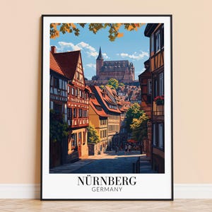 Nürnberg Print – Germany Wall Art Poster, Bavarian Travel Print, Home Decor, Wedding & Housewarming Gift, Framed or Unframed, Personalised