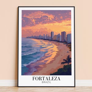 Fortaleza Print – Brazil Travel Wall Art, Fortaleza City Poster, Framed or Unframed Home Decor, Wedding and Housewarming Gift, Personalised
