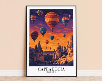 カッパドキア トルコ エルジエス山 風景 水彩画 - Etsy 日本