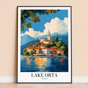 Lake Orta Print – Italy Wall Art Poster, Lake Orta Print, Home Decor, Wedding & Housewarming Gift, Framed or Unframed, Personalised