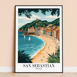 San Sebastián Print – Spain Wall Art Poster, Spain Travel Print, Home Decor, Wedding & Housewarming Gift, Framed or Unframed, Personalised