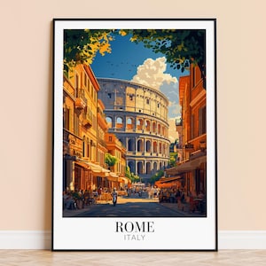 Rom Poster - Rom Italien Reise Wandbehang - Dekoration - Geschenk für Kunstliebhaber - Rom Poster Art