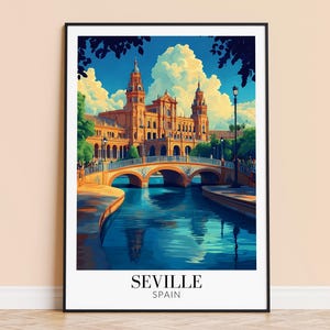 Seville Print - Seville Spain Travel Wall Hanging - Home Decoration - Gift for Art Lovers - Seville Wall Poster Art