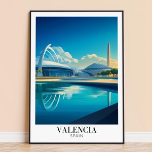 Valencia Print – Spain Wall Art Poster, Valencia Spain travel Print, Home Decor, Wedding Housewarming Gift, Framed or Unframed, Personalised