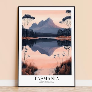 Tasmania Print – Australia Wall Art Poster, Tasmania Travel Print, Home Decor, Wedding & Housewarming Gift, Framed or Unframed, Personalised