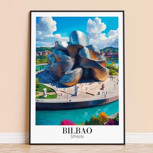 Bilbao Print – Spain Travel Wall Art, Bilbao City Poster, Framed or Unframed Home Decor, Wedding and Housewarming Gift, Personalised