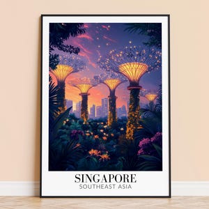 Singapore Print – Singapore Wall Art Poster, Singapore Travel Print, Home Decor, Wedding Housewarming Gift, Framed or Unframed, Personalised