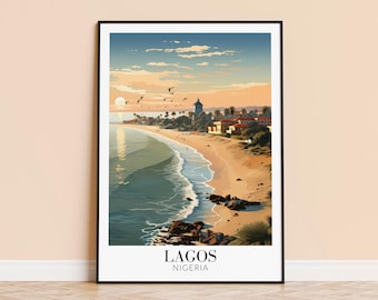 Lagos Print – Portugal Travel Wall Art, Lagos City Poster, Framed or Unframed Home Decor, Wedding and Housewarming Gift, Personalised