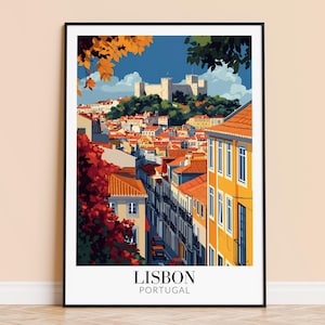 Lisbon Print – Portugal Wall Art Poster, Lisbon Travel Print, Home Decor, Wedding & Housewarming Gift, Framed or Unframed, Personalised