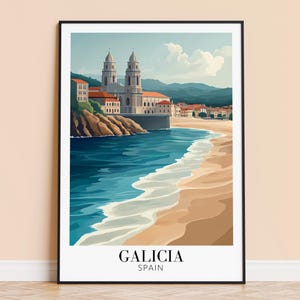 Galicia Print – Spain Travel Wall Art, Galicia Poster, Framed or Unframed Home Decor, Wedding and Housewarming Gift, Personalised