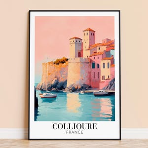 Collioure Print – France Travel Wall Art, Collioure Poster, Framed or Unframed Home Decor, Wedding and Housewarming Gift, Personalised