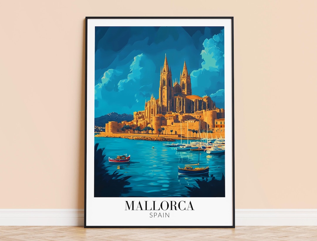 Mayorca Print Mallorca Print – Spain Wall Art Poster, Mallorca Island Print, Home ...