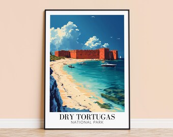 Dry Tortugas National Park Print – Florida Travel Poster, Home Decor